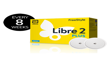 FreeStyle Libre 2 Plus Subscribe and Save - 2 sensors every 8 Weeks